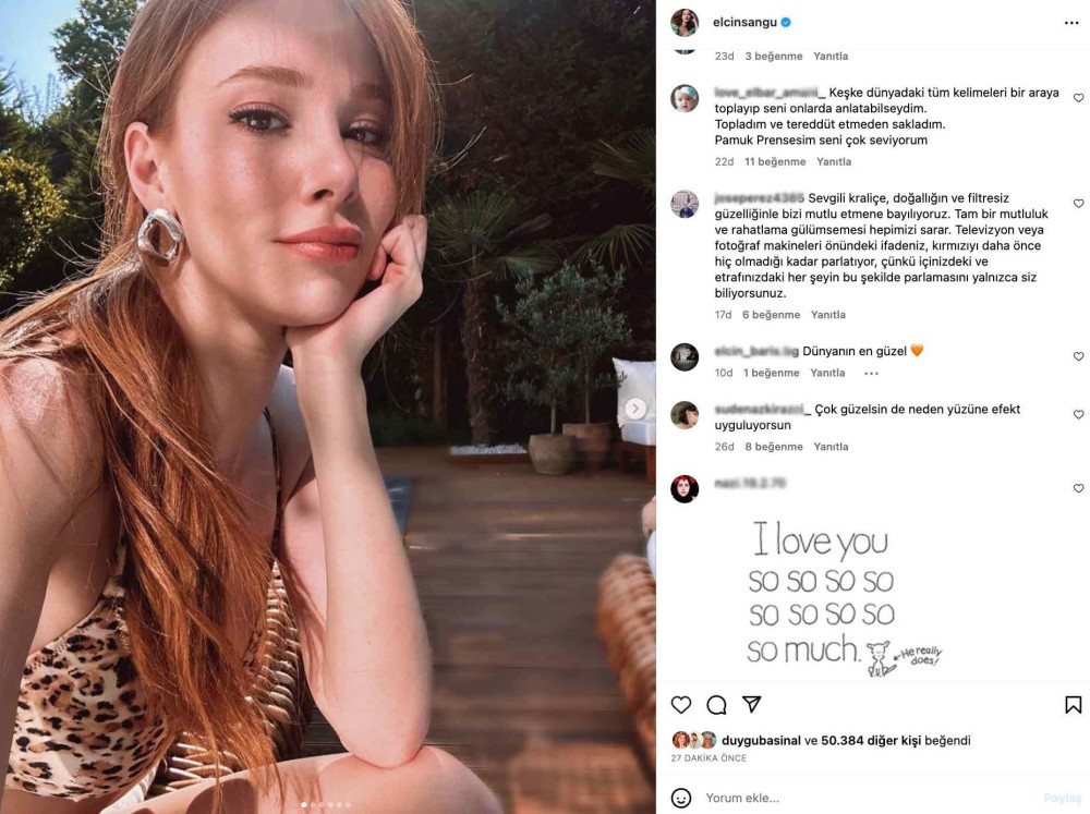 elcin sangu nun bikinili yaz paylasimi gundem oldu